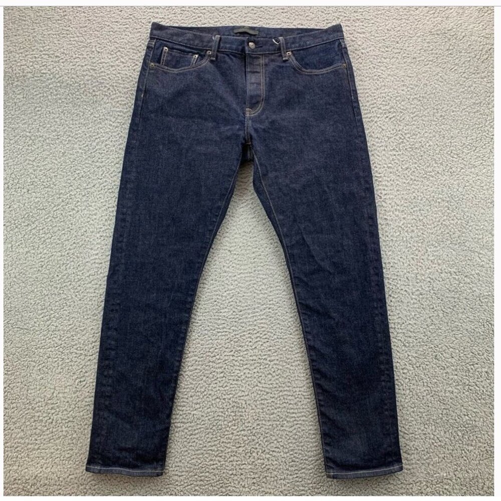 Uniqlo Jeans Men's 35/31 Japanese Kaihara Selvedge Denim Slim Straight